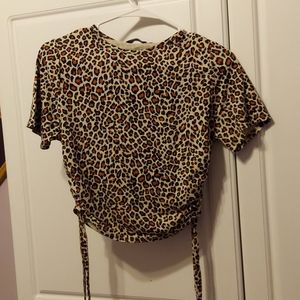 Leopard crop top